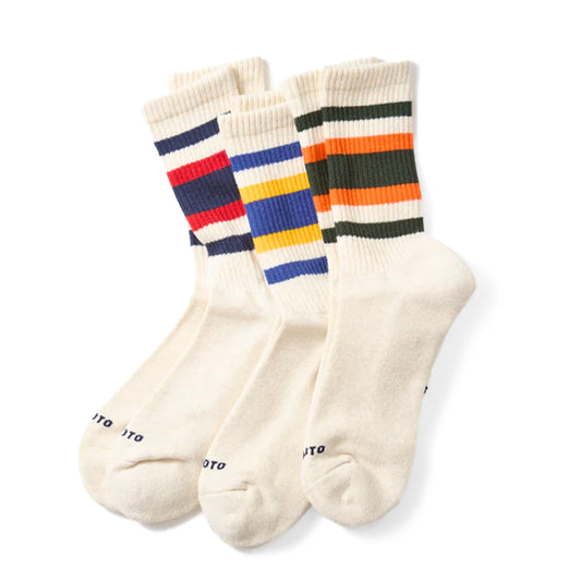 ROTOTO 3 Pack Everyday Athletic Socks Pack A Multi