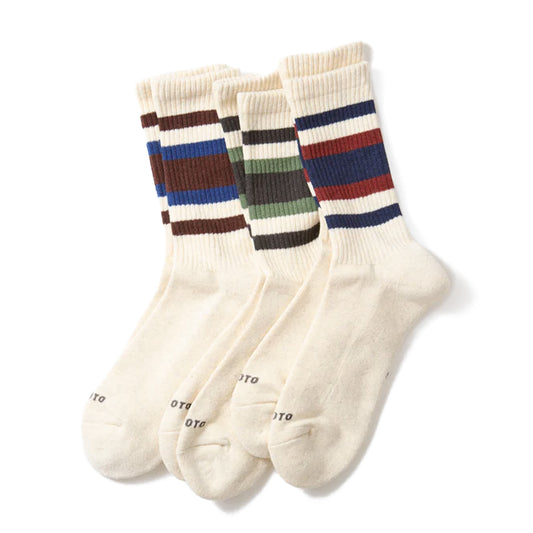 ROTOTO 3 Pack Everyday Athletic Socks Pack B Multi