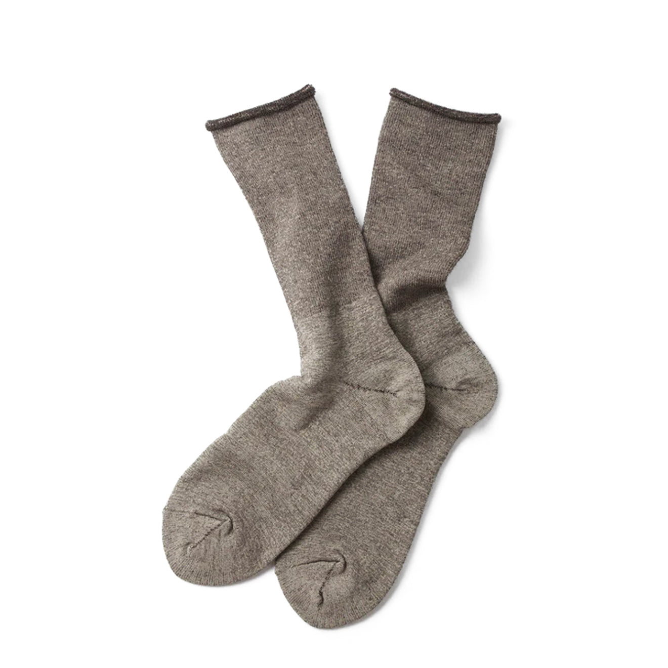 ROTOTO City Socks Gray / Dark Brown - The Sporting Lodge