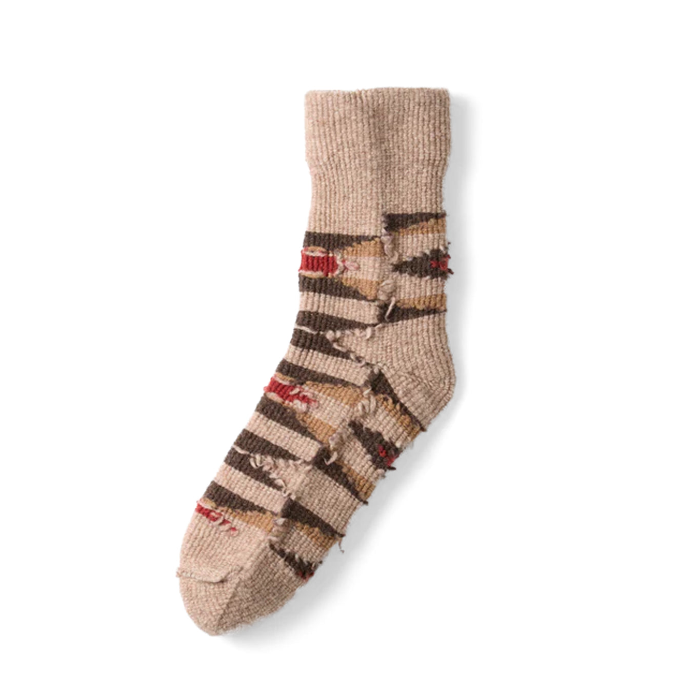 ROTOTO Womens Merino Lambs Wool Room Socks Native Light Brown