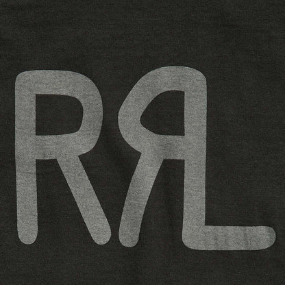 RRL by Ralph Lauren Womens Logo Cotton Jersey Tee Faded Black Canvas - The Sporting Lodge