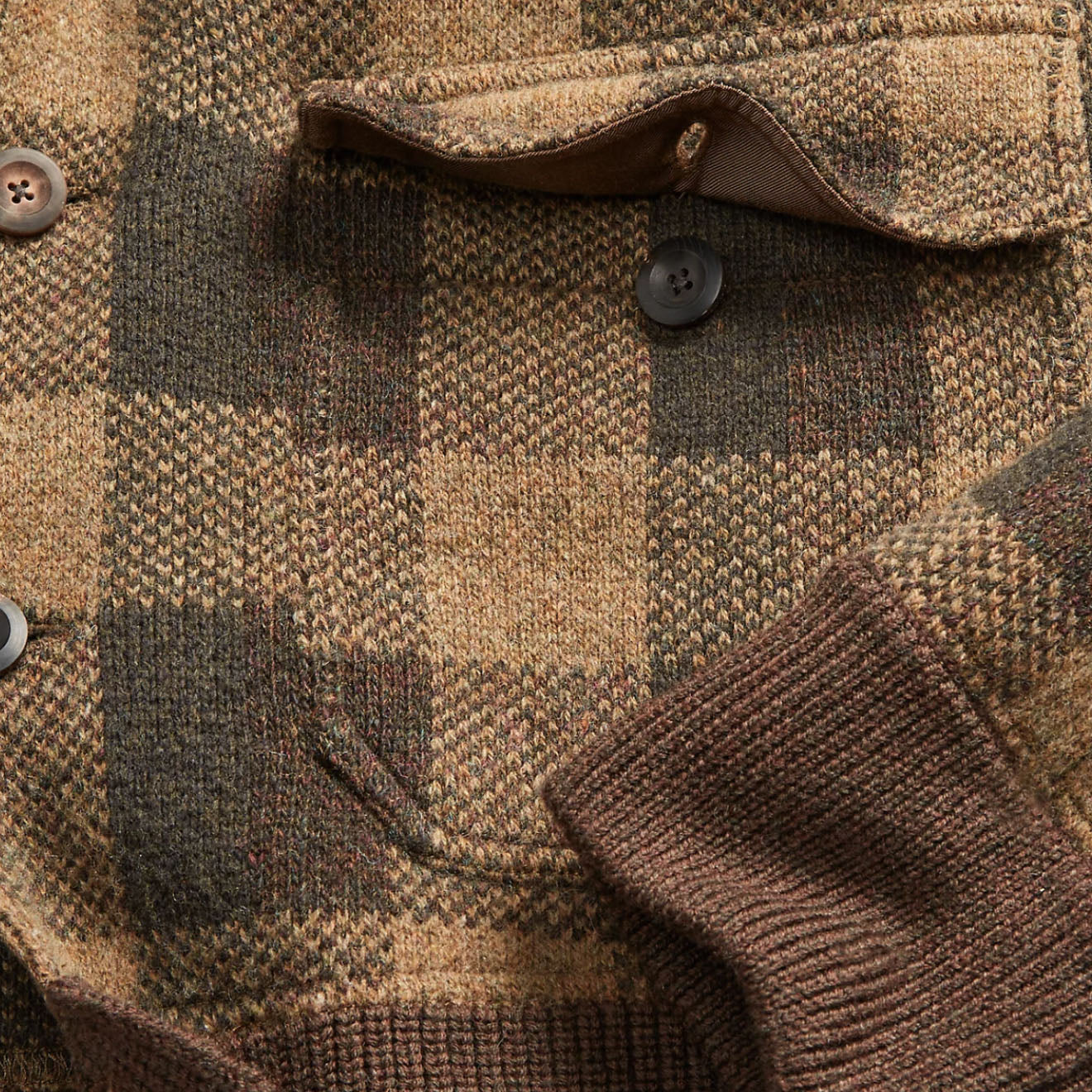 RRL by Ralph Lauren Plaid Wool Jumper Jacket Olive Multi-4