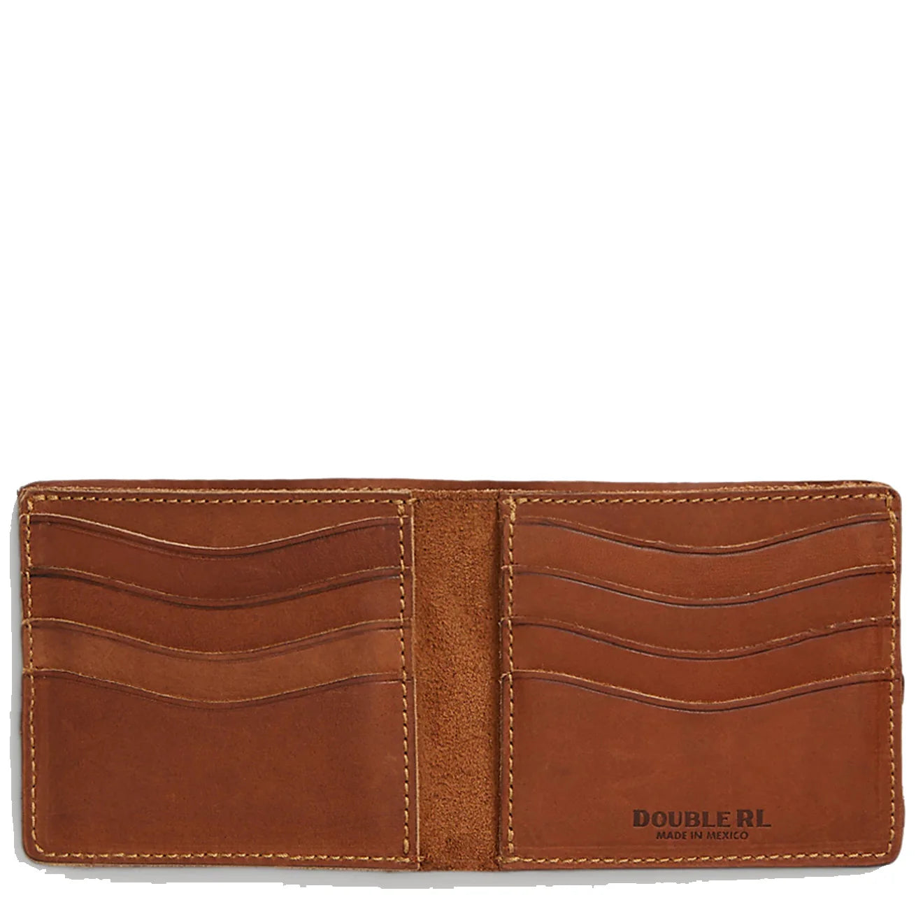 RRL by Ralph Lauren Billfold Wallet Tumbled Leather Black