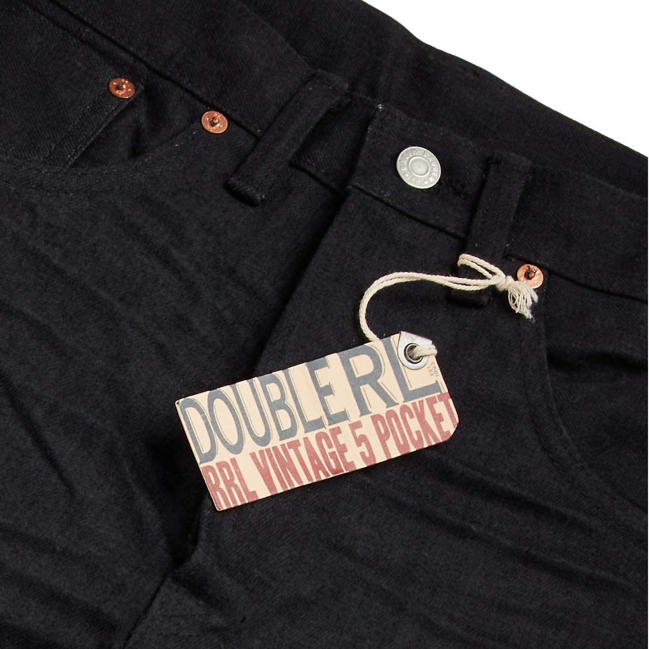 RRL by Ralph Lauren Vintage 5-Pocket New Black-on-Black Jean