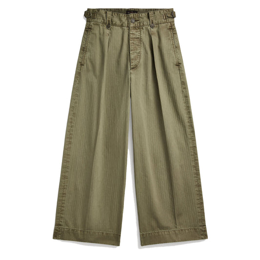 RRL by Ralph Lauren Womens Kyle Trouser Ankle Pleated New Olive