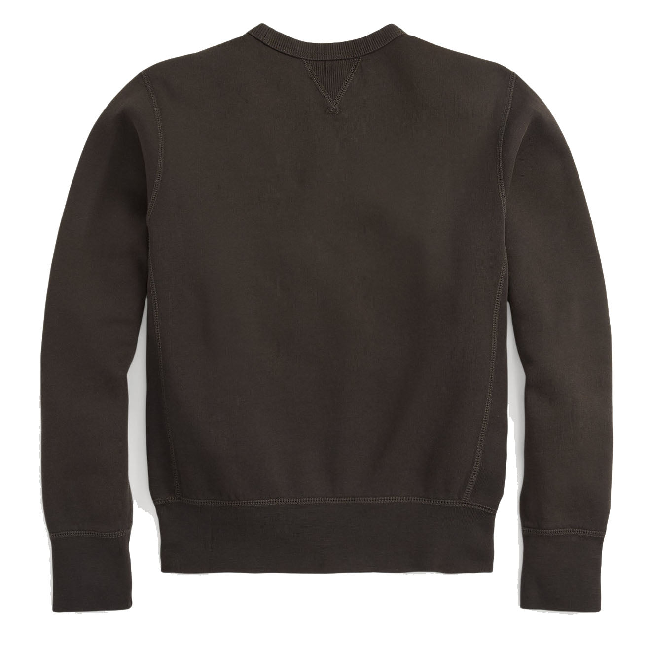 RRL by Ralph Lauren Womens Logo Cotton-Blend Fleece Sweatshirt Faded Black / White-2