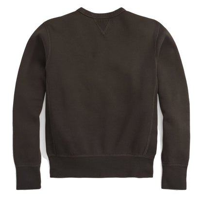 RRL by Ralph Lauren Womens Logo Cotton-Blend Fleece Sweatshirt Faded Black / White-2