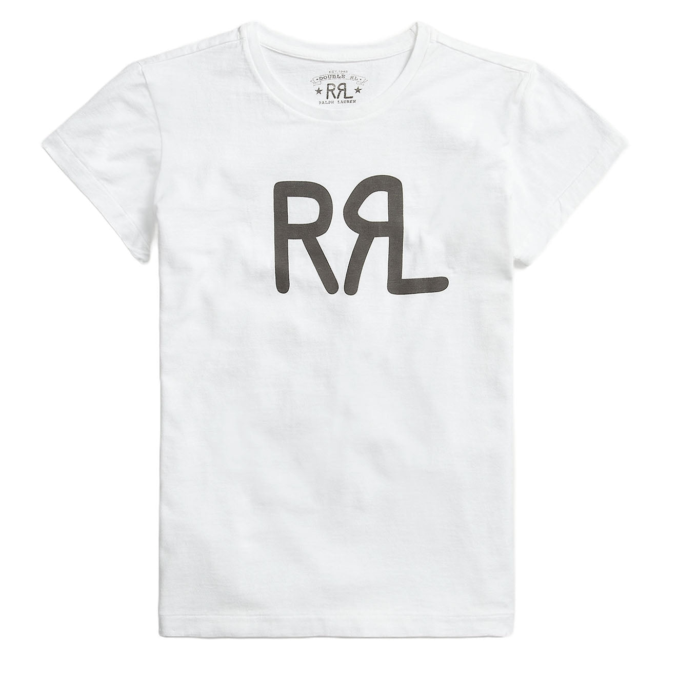 RRL by Ralph Lauren Womens Logo Cotton Jersey Tee White