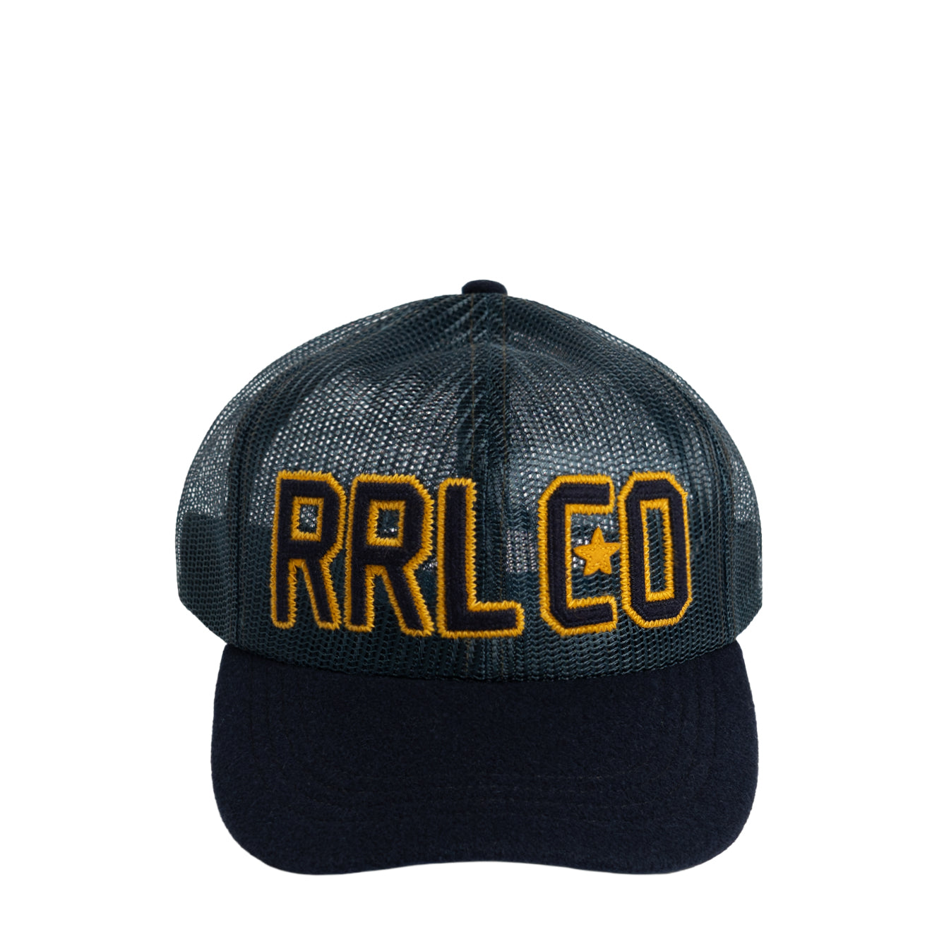 RRL By Ralph Felt-Bill Mesh Trucker Cap Navy - The Sporting Lodge
