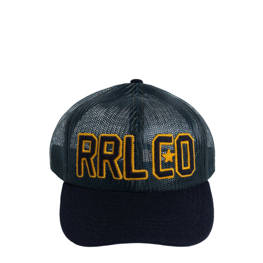 RRL By Ralph Felt-Bill Mesh Trucker Cap Navy - The Sporting Lodge