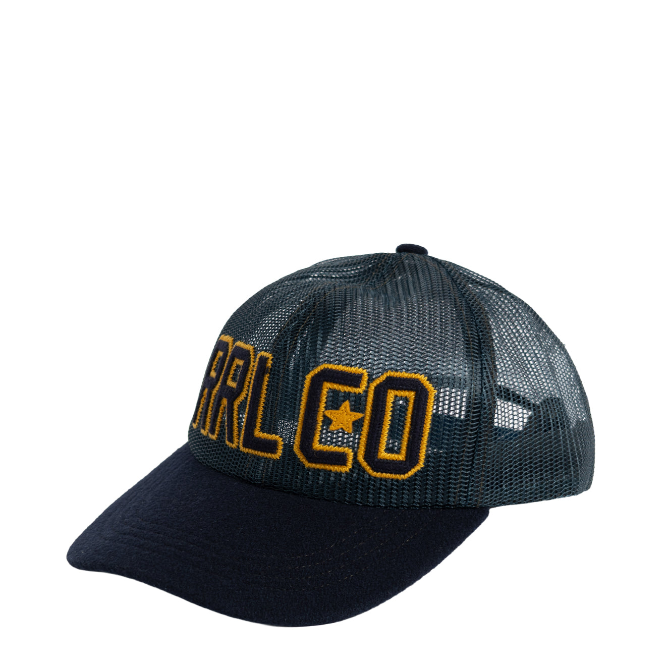 RRL By Ralph Felt-Bill Mesh Trucker Cap Navy - The Sporting Lodge