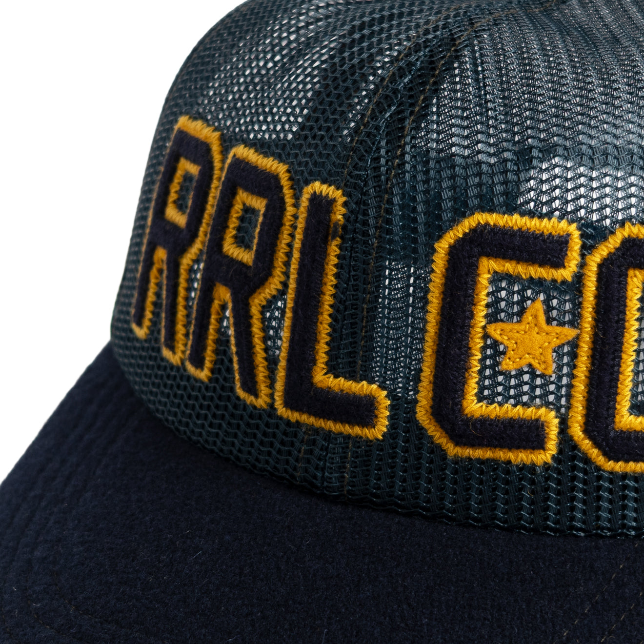 RRL By Ralph Felt-Bill Mesh Trucker Cap Navy - The Sporting Lodge