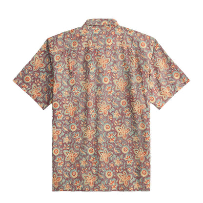 RRL By Ralph Lauren 2 Pocket Camp Short Sleeve Sport Shirt Blue / Red Multi