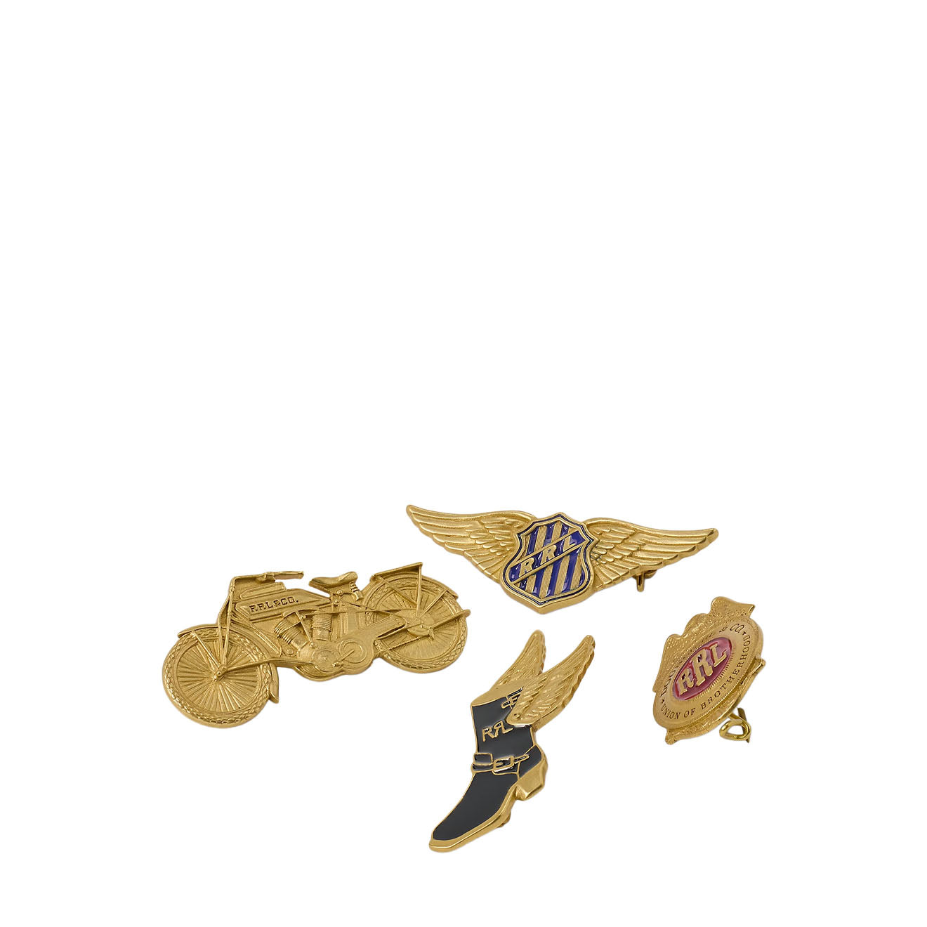 RRL By Ralph Lauren 4-Piece Moto Brass Pin Set Multi | The