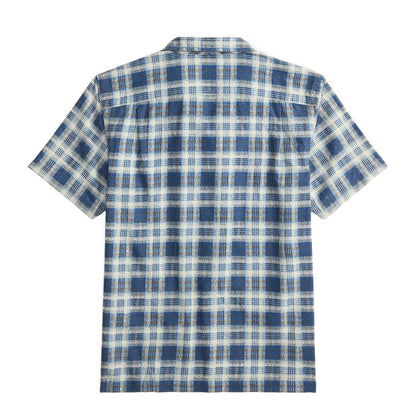 RRL By Ralph Lauren Aloha Camp Short Sleeve Sport Shirt Indigo Blue / Black