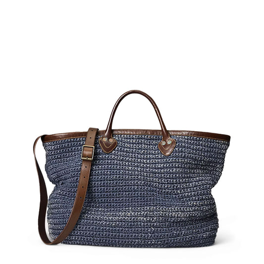 RRL By Ralph Lauren Beach Bag Tote Large Indigo / Brown - The Sporting Lodge