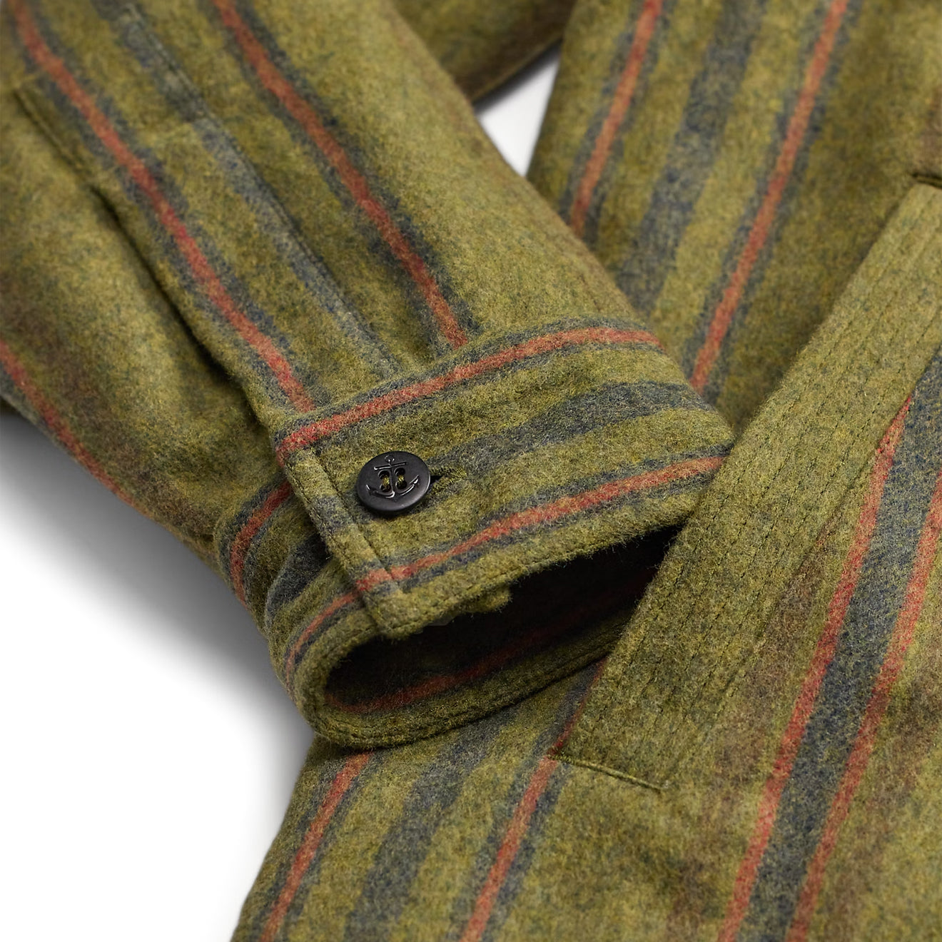 RRL By Ralph Lauren Brushed Twill Shirt Jacket Green Multi - The Sporting Lodge