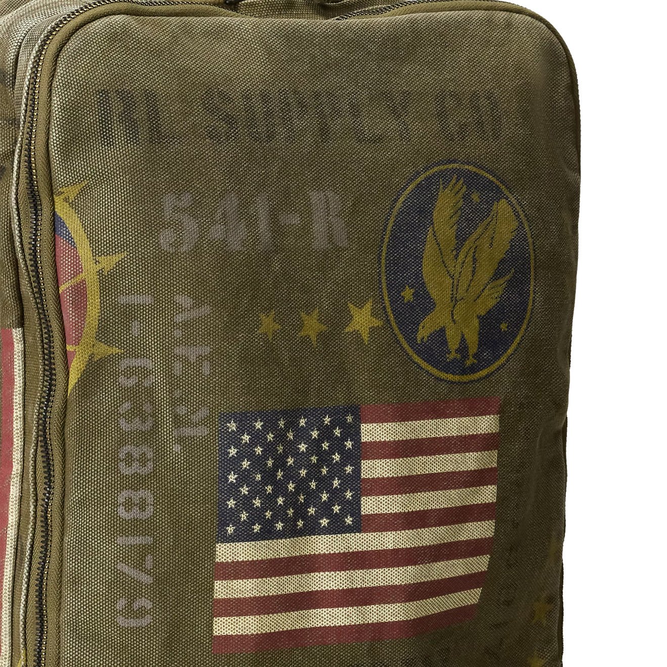 RRL By Ralph Lauren Canvas Graphic Backpack Olive Drab / Multi - The Sporting Lodge