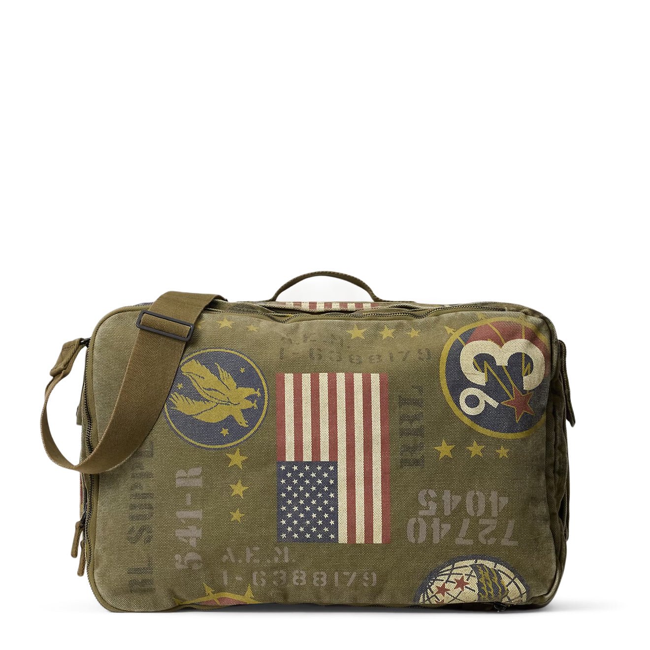 RRL By Ralph Lauren Canvas Graphic Backpack Olive Drab / Multi - The Sporting Lodge