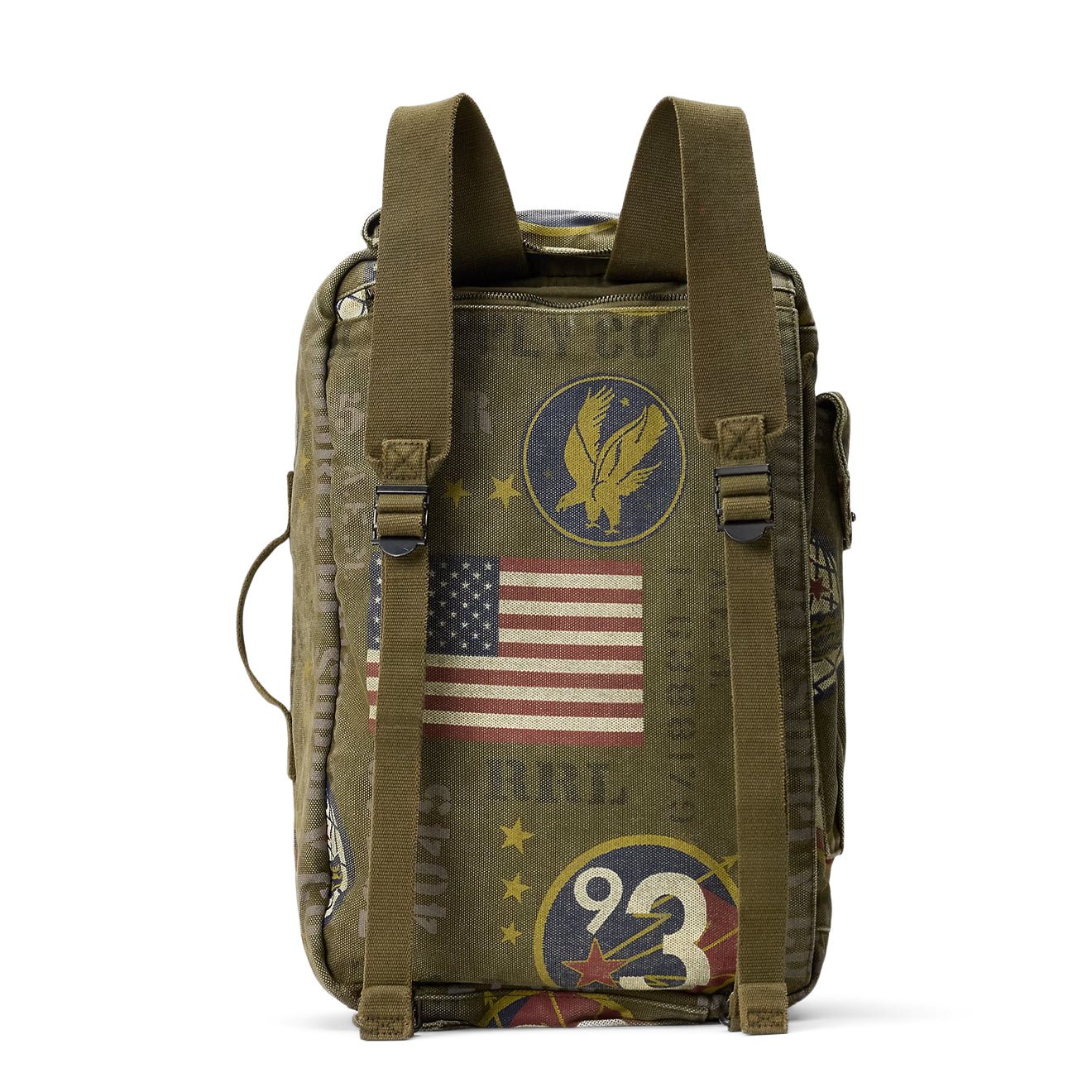RRL By Ralph Lauren Canvas Graphic Backpack Olive Drab / Multi - The Sporting Lodge