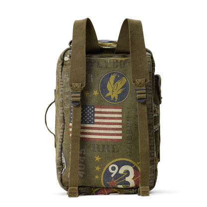 RRL By Ralph Lauren Canvas Graphic Backpack Olive Drab / Multi - The Sporting Lodge