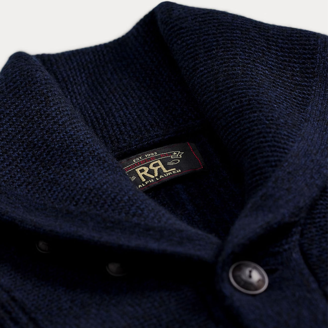 RRL By Ralph Lauren Cashmere Shawl-Collar Cardigan Navy Heather - The Sporting Lodge