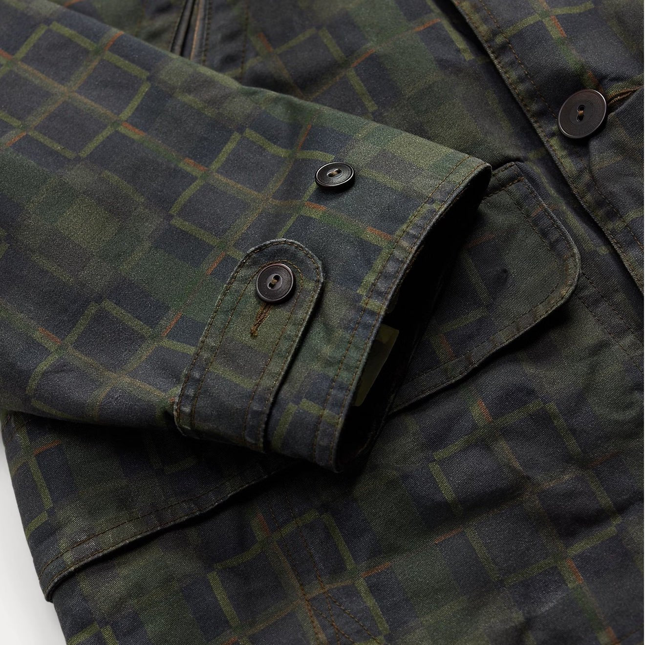 RRL By Ralph Lauren Check Print Oilcloth Jacket Navy Multi Plaid - The Sporting Lodge