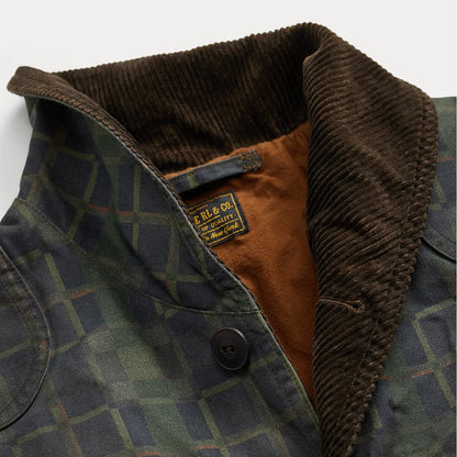 RRL By Ralph Lauren Check Print Oilcloth Jacket Navy Multi Plaid - The Sporting Lodge