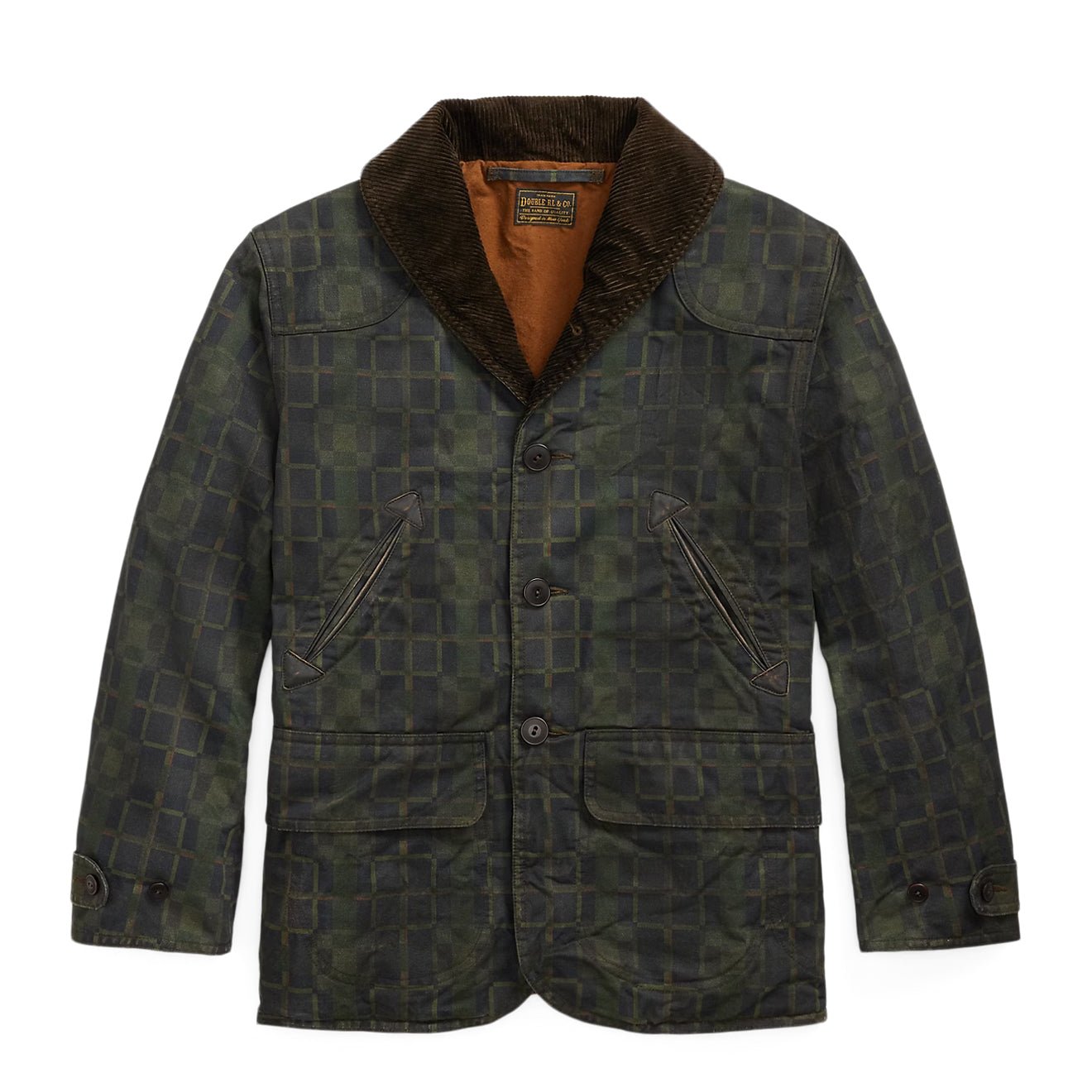 RRL By Ralph Lauren Check Print Oilcloth Jacket Navy Multi Plaid - The Sporting Lodge