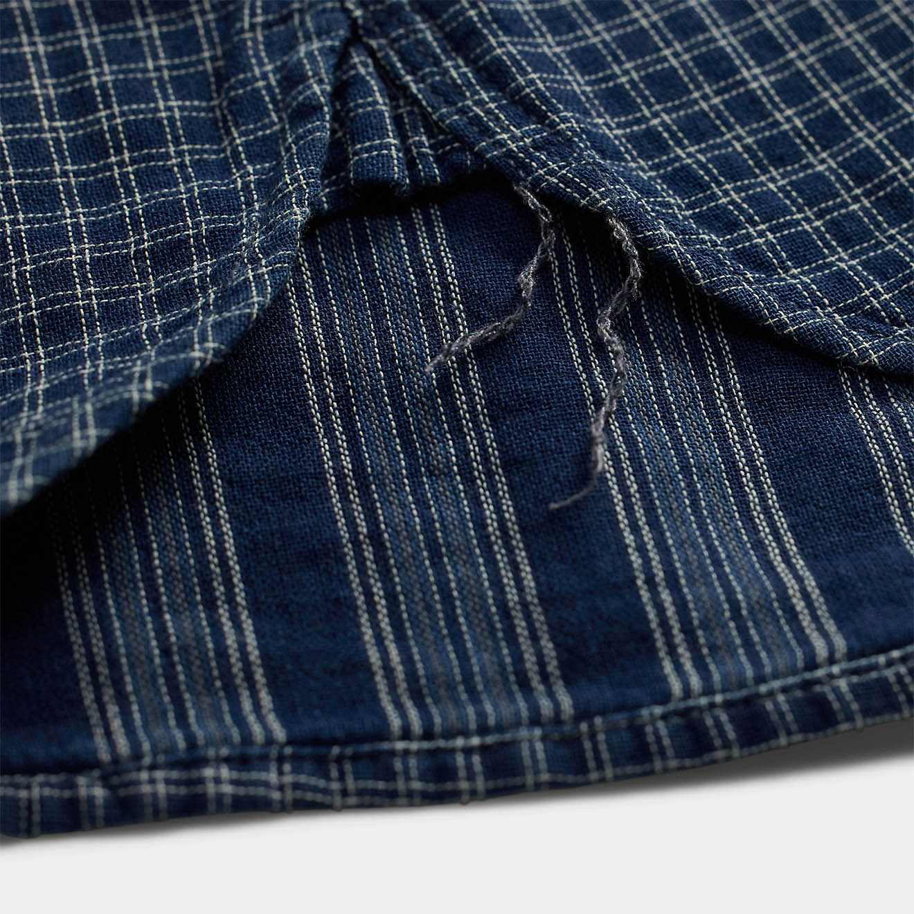 RRL By Ralph Lauren Checked Double Faced Workshirt Indigo
