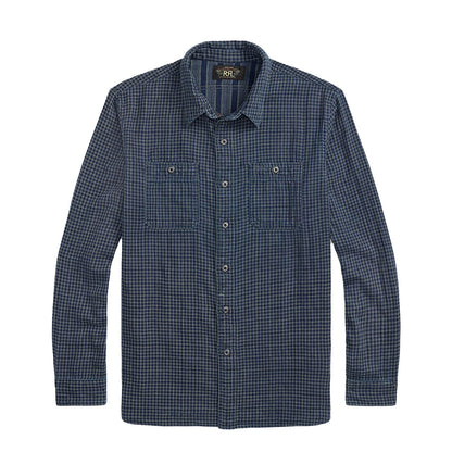 RRL By Ralph Lauren Checked Double Faced Workshirt Indigo
