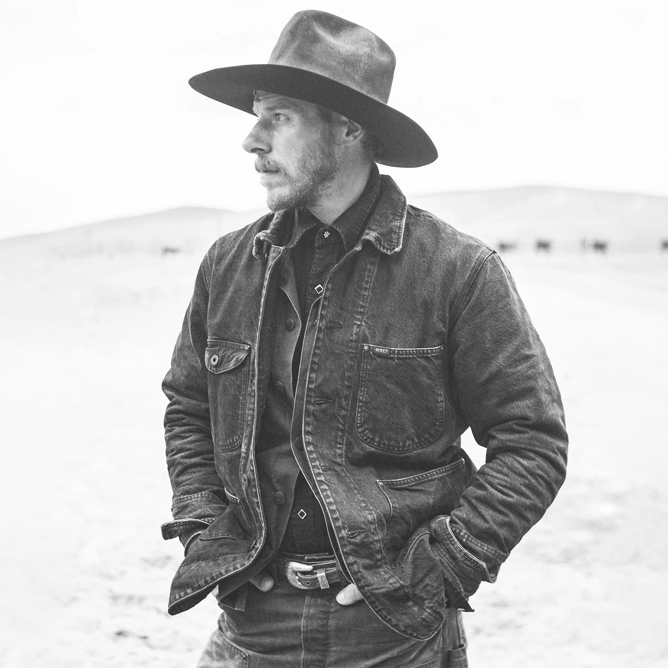 RRL By Ralph Lauren Corduroy-Collar Denim Jacket Black - The Sporting Lodge