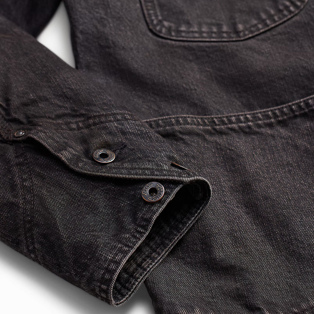 RRL By Ralph Lauren Corduroy-Collar Denim Jacket Black | The