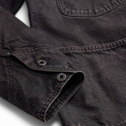 RRL By Ralph Lauren Corduroy-Collar Denim Jacket Black - The Sporting Lodge