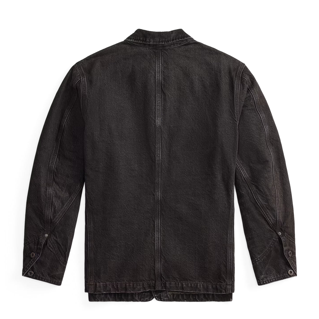 RRL By Ralph Lauren Corduroy-Collar Denim Jacket Black - The Sporting Lodge