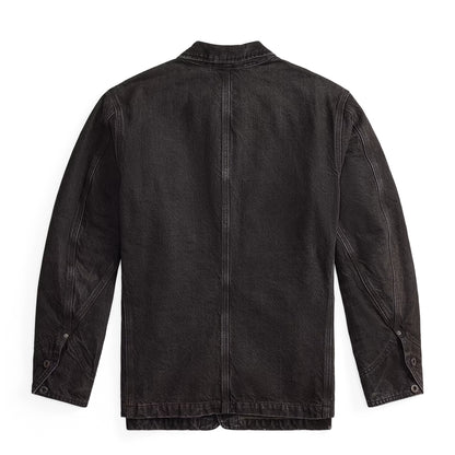 RRL By Ralph Lauren Corduroy-Collar Denim Jacket Black - The Sporting Lodge
