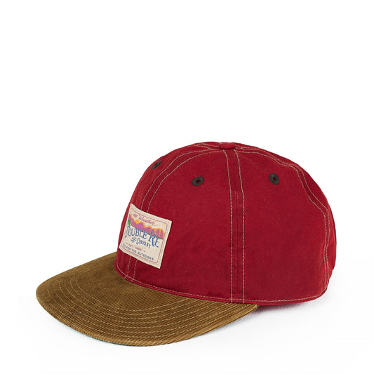 RRL By Ralph Lauren Corduroy Bill Oilcloth Ball Cap Vintage Red - The Sporting Lodge