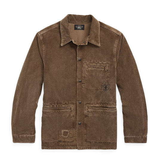 RRL By Ralph Lauren Corduroy Overshirt Repaired Brown