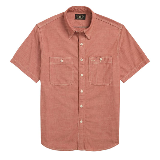 RRL By Ralph Lauren Craftsman S/S Short Sleeve Sport Shirt Red