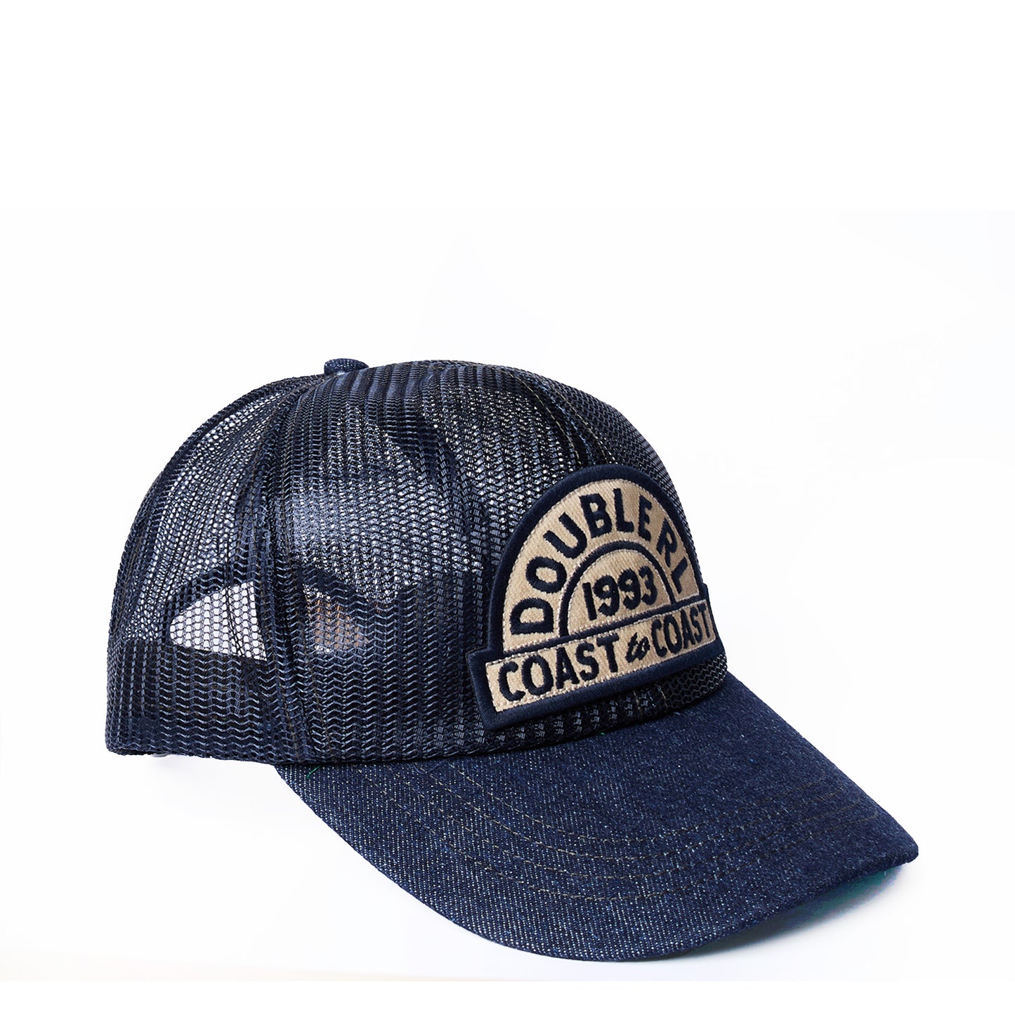 RRL By Ralph Lauren Denim-Bill Mesh Trucker Cap Navy