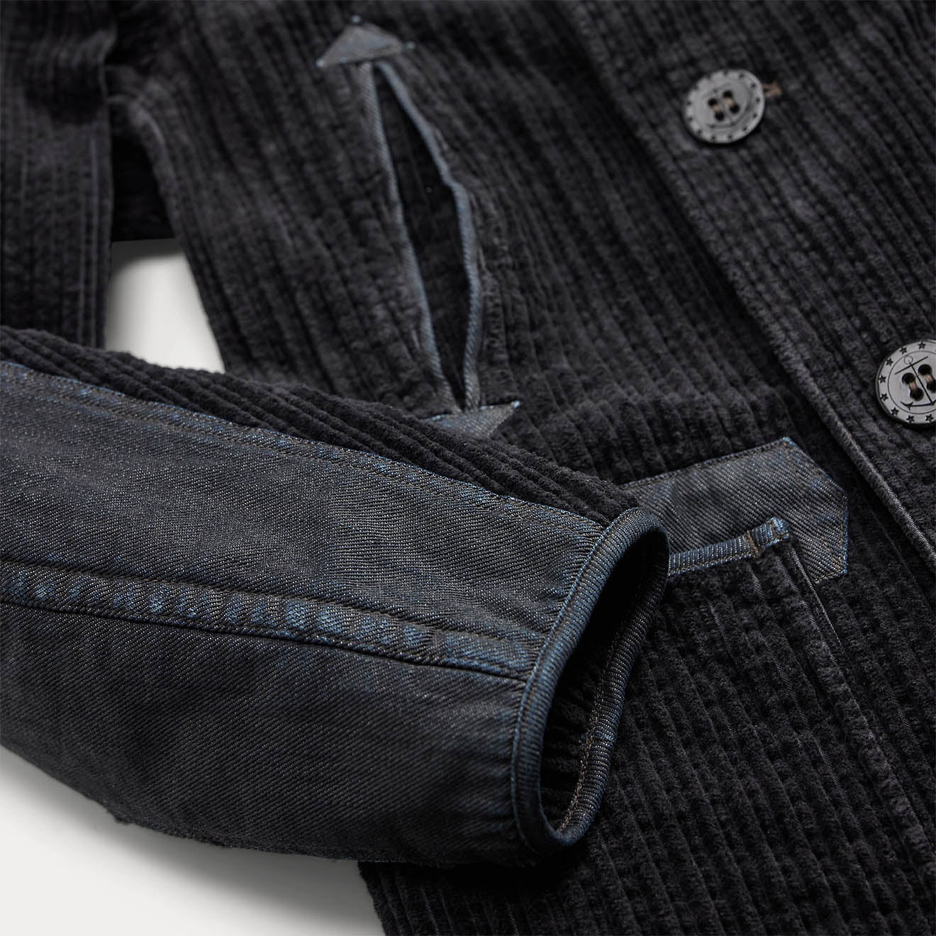 RRL By Ralph Lauren Denim Trim Corduroy Peacoat Vintage Navy – The