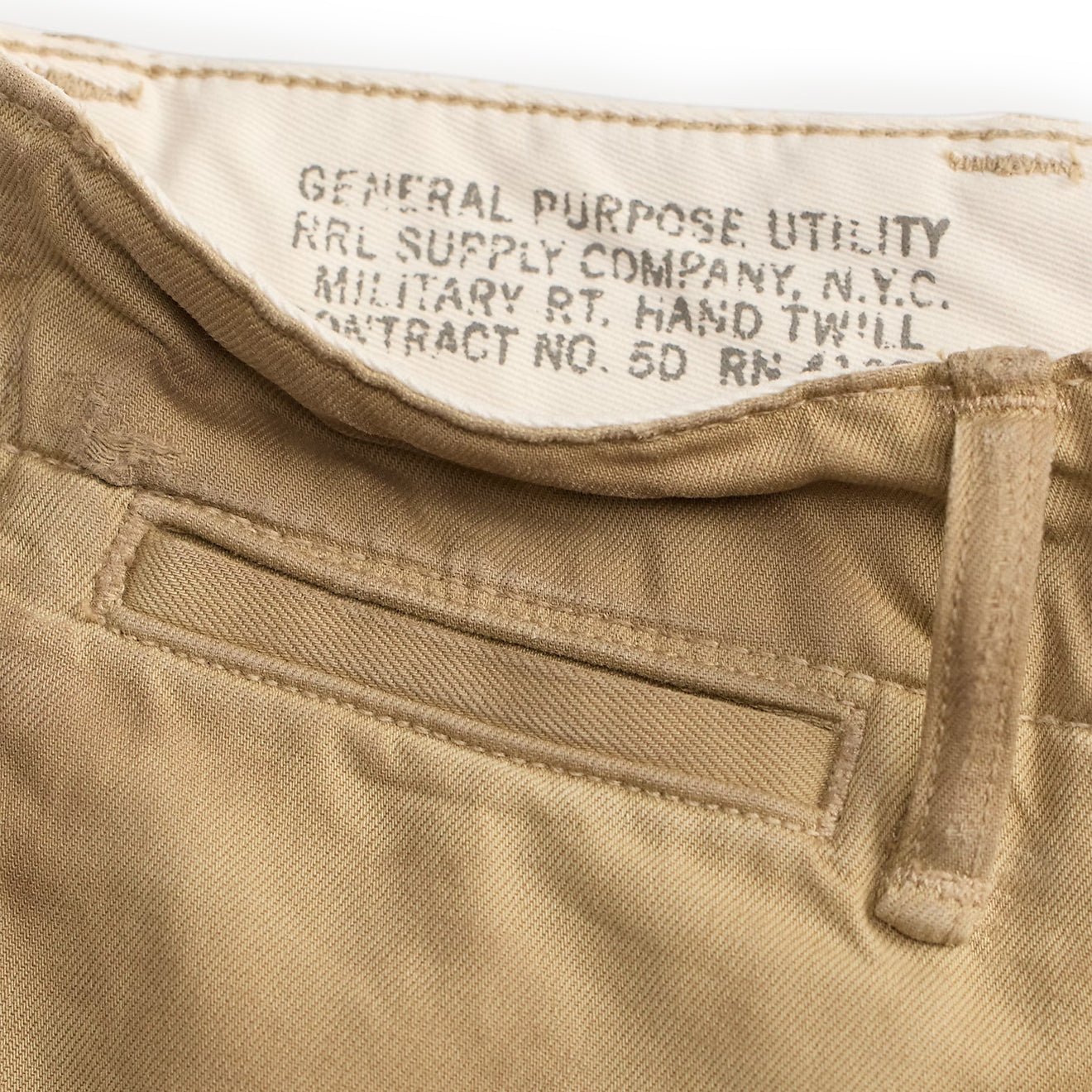 RRL By Ralph Lauren Distressed Chino Field Pant New Military Khaki - The Sporting Lodge