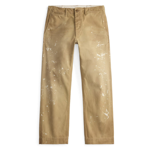 RRL By Ralph Lauren Distressed Chino Field Pant New Military Khaki - The Sporting Lodge