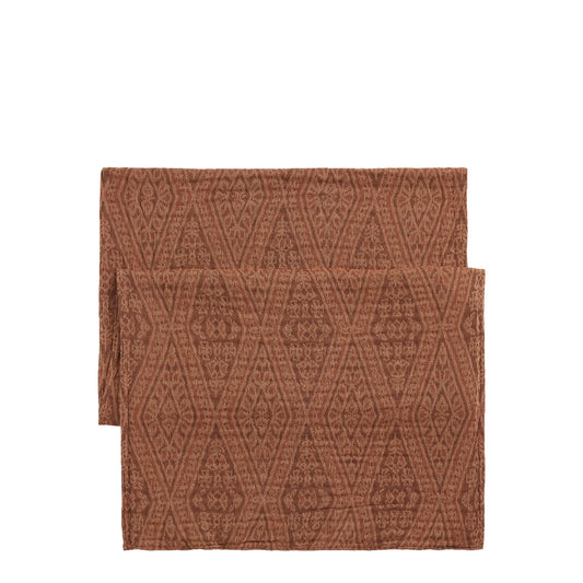 RRL By Ralph Lauren Double-Faced Cotton Jacquard Scarf Red Multi