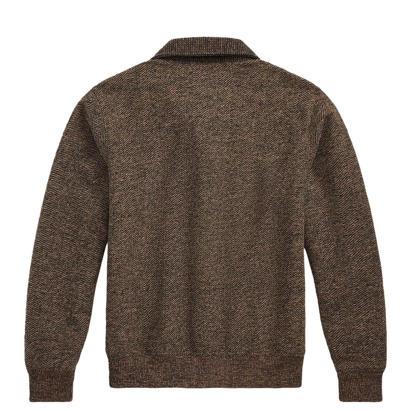 RRL By Ralph Lauren Double Knit Tweed Cardigan Brown / Multi - The Sporting Lodge