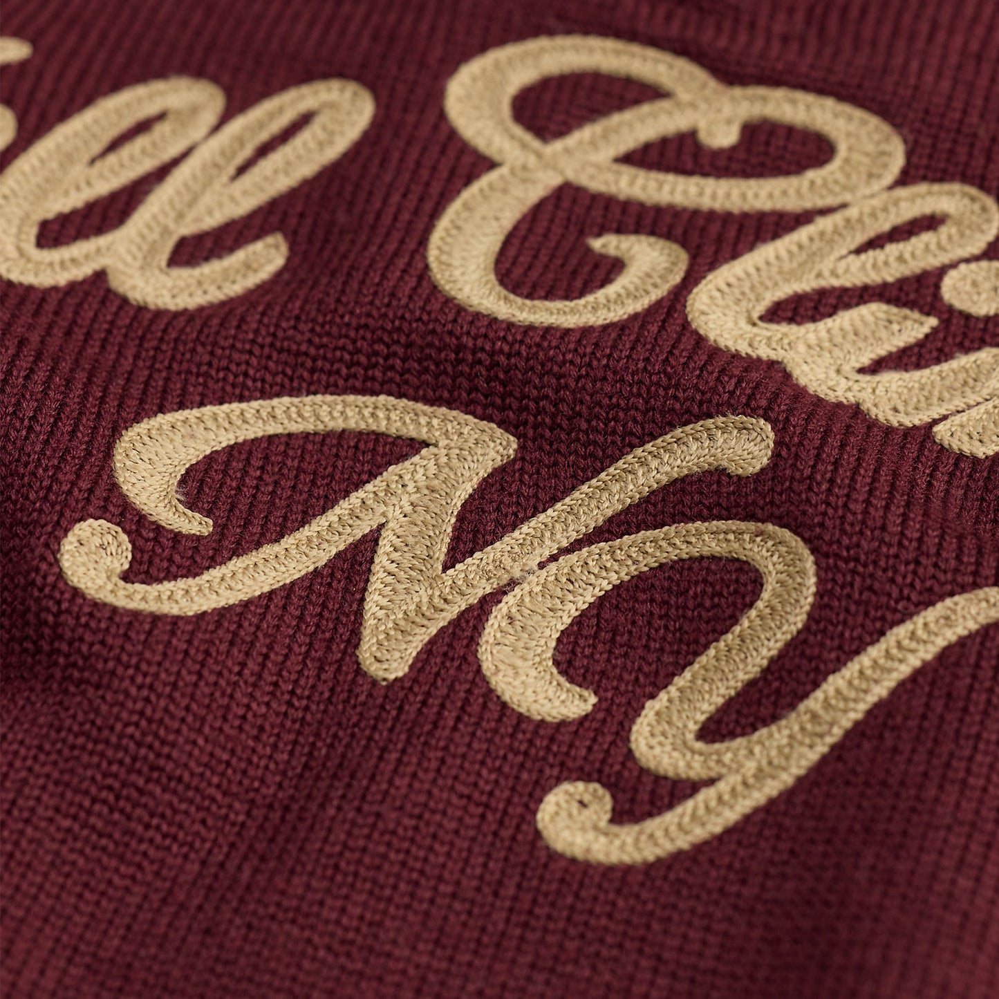 RRL By Ralph Lauren Embroidered Wool Quarter-Zip Jumper Maroon