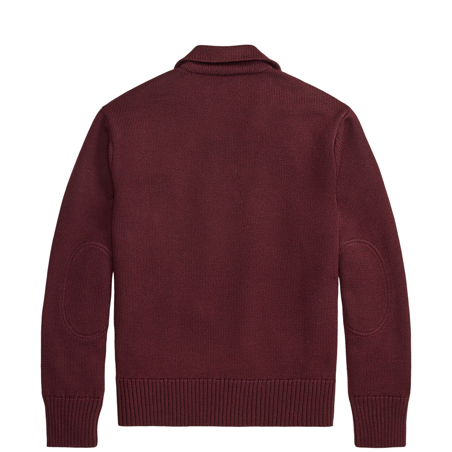 RRL By Ralph Lauren Embroidered Wool Quarter-Zip Jumper Maroon