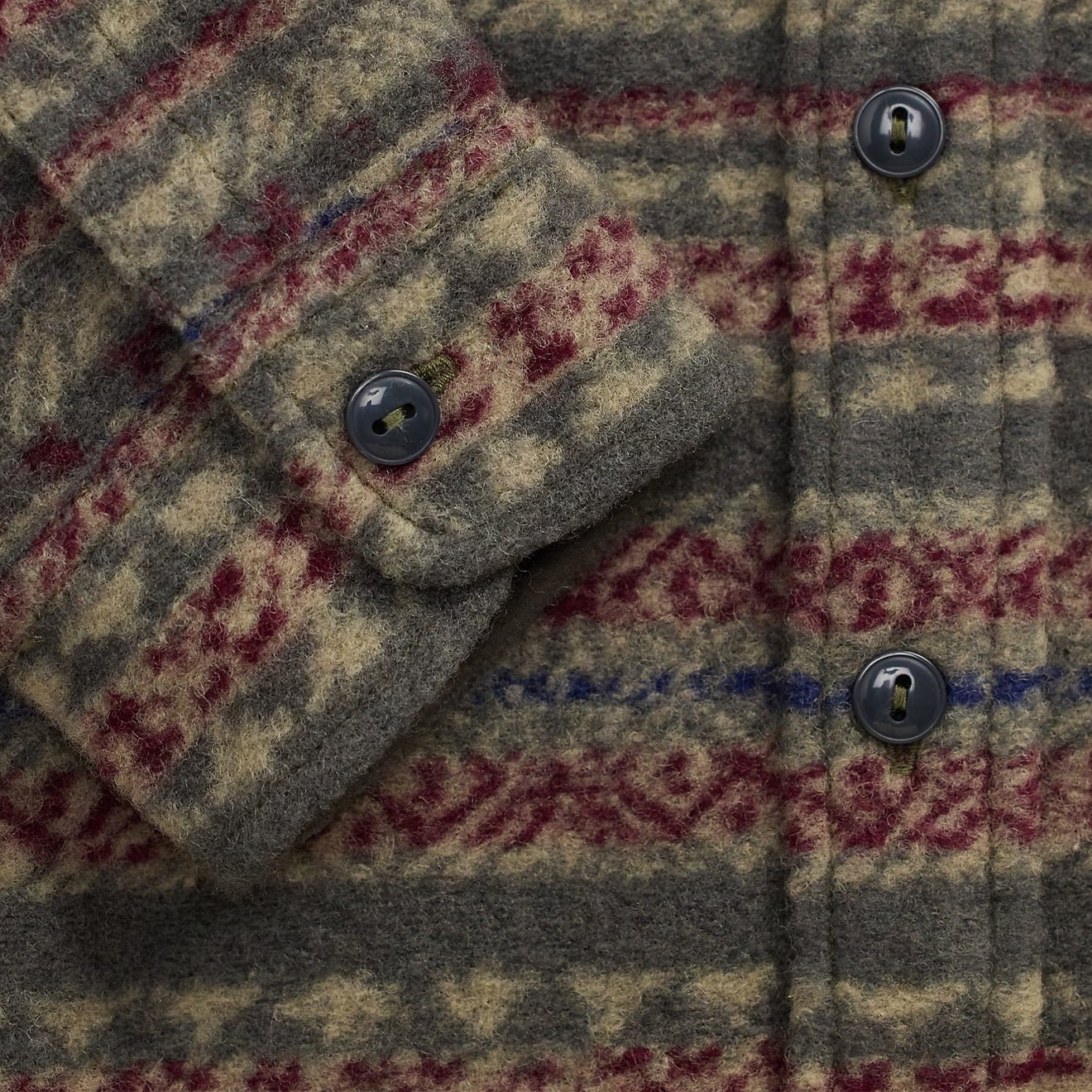 RRL By Ralph Lauren Fair Isle Wool-Blend Workshirt Red / Multi RRL By Ralph Lauren Fair Isle Wool-Blend Workshirt Red / Multi