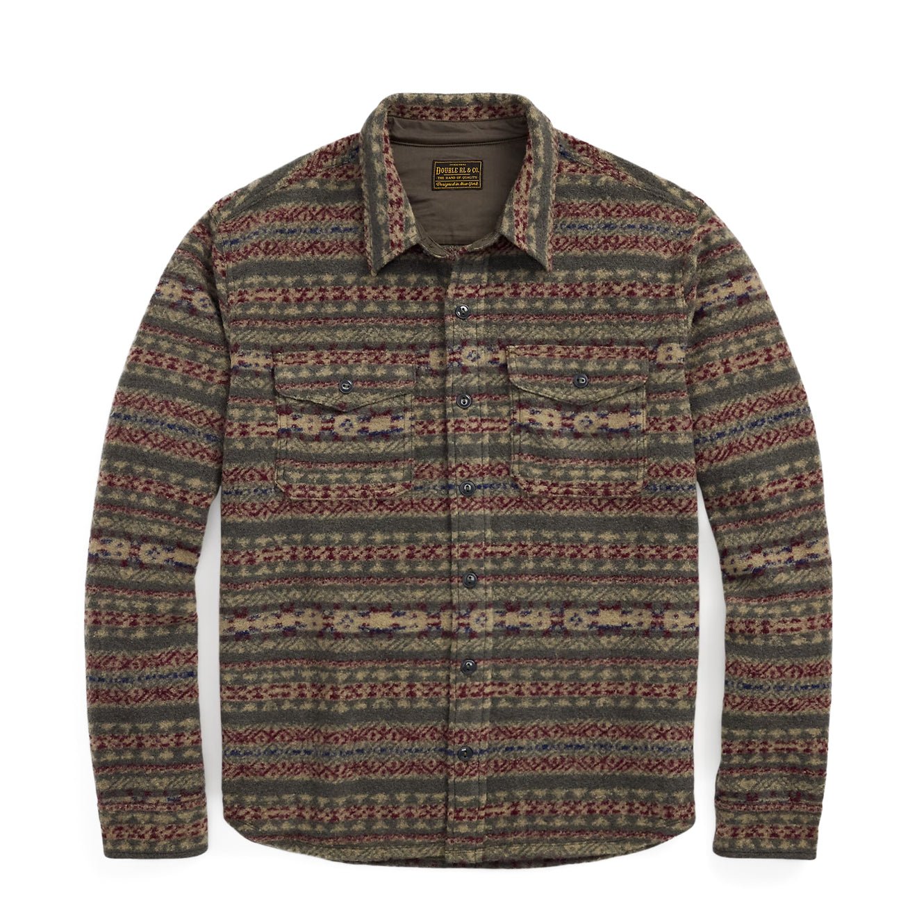【セール】RRL Wool-Blend Workshirt Sweater RRL By Ralph Lauren Fair Isle Wool-Blend Workshirt Red / Multi