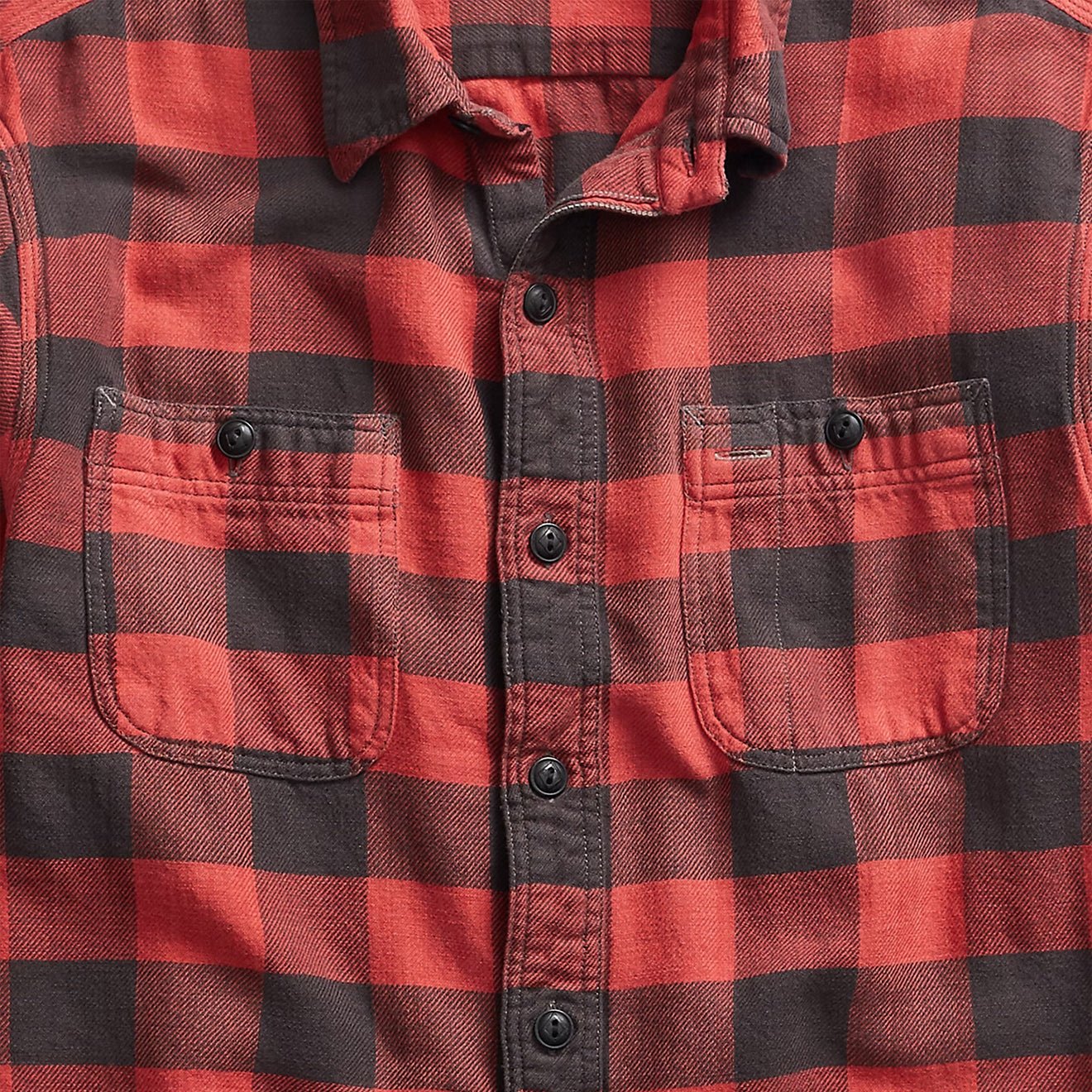 RRL By Ralph Lauren Farrell Long Sleeve Sport Shirt Rl Red Black - The Sporting Lodge